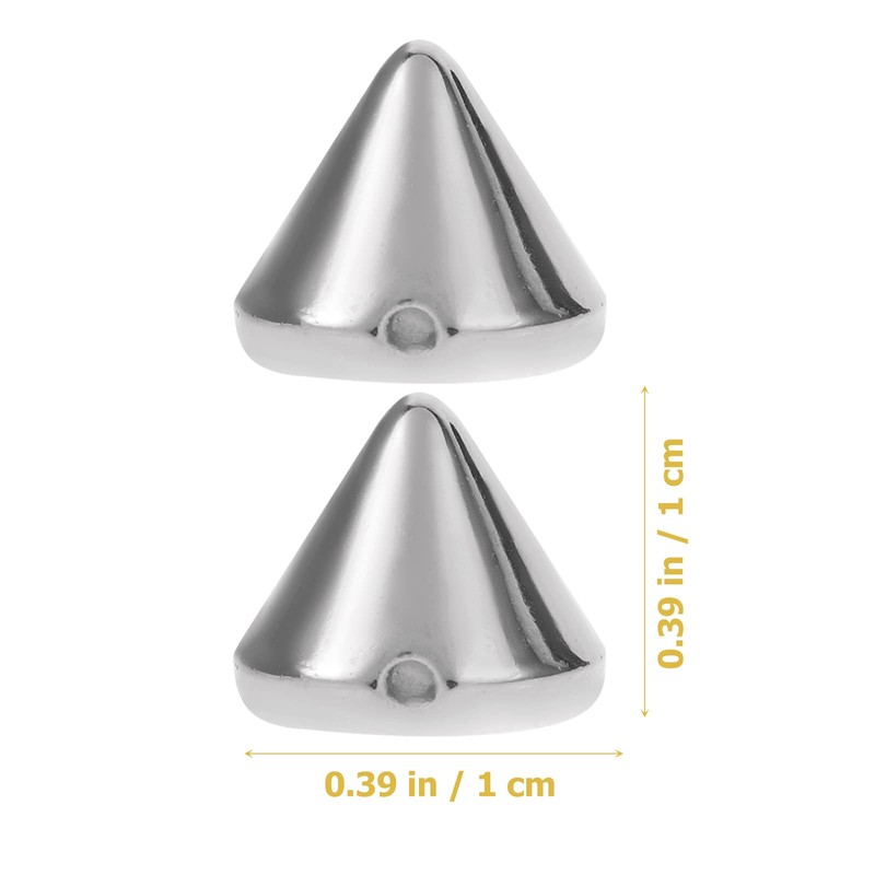 100pcs 10mm Acrylic Bullet Spike Cone Studs for Clothing Rivets