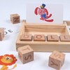 ABC Building Blocks English Letters 8 Blocks 30 Cards Wooden