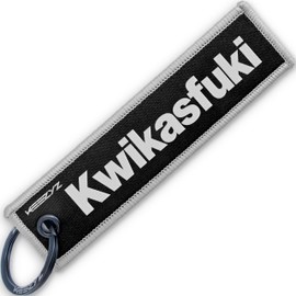 KEEZYZ Kwikasfuki Keychain | Funny Key Tag For Kawasaki Motorcycle, ATV & Dirt Bike | Sexy Rider Gift, Jet Tag Accessory