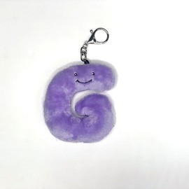 Alphapals® 4" Plush Letter G Keychain - Color: Lilac Purple