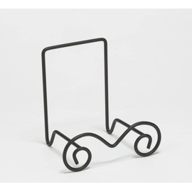 TRIPAR Stratford Large Black Metal Bowl Stand Display for Cookbooks, Plates, Picture Frames, & Dishes