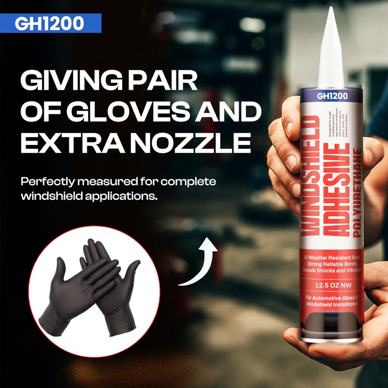 GH1200 Polyurethane Windshield Adhesive Cures in 24-48 Hrs - 12.5