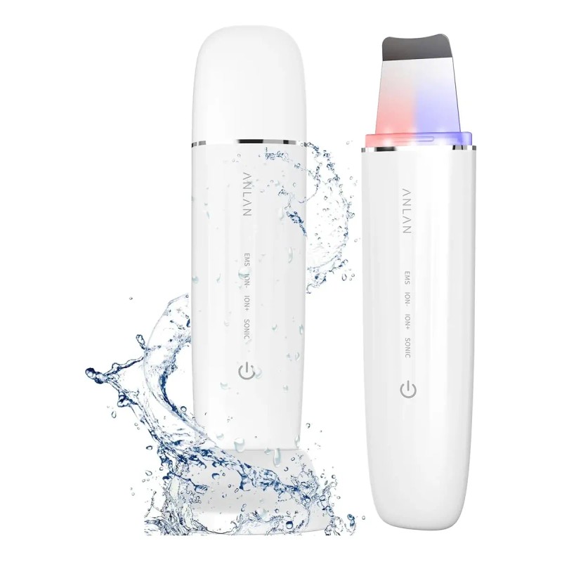 Exfoliador De Piel Anlan Ultrasónica Con Luz Roja Y Azul
