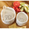 Mud Pie Salsa & Guac Bowl Set, white, salsa 3""