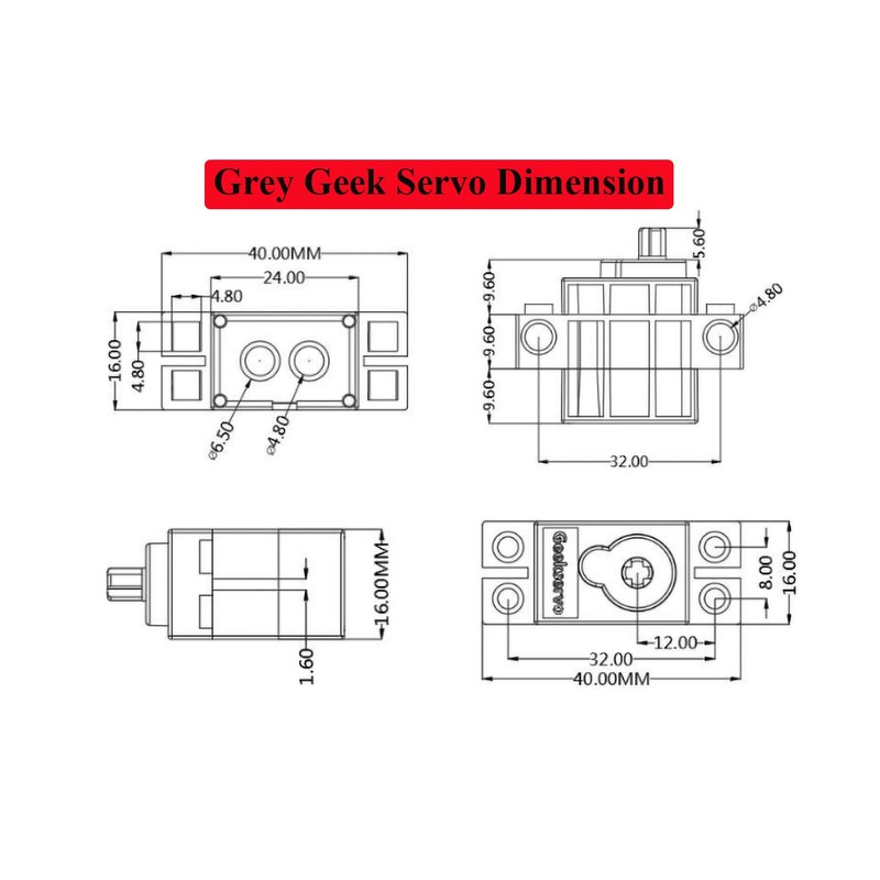 SEENGREAT Geek Servo Programmable Servo Compatible with Standard Building Blocks