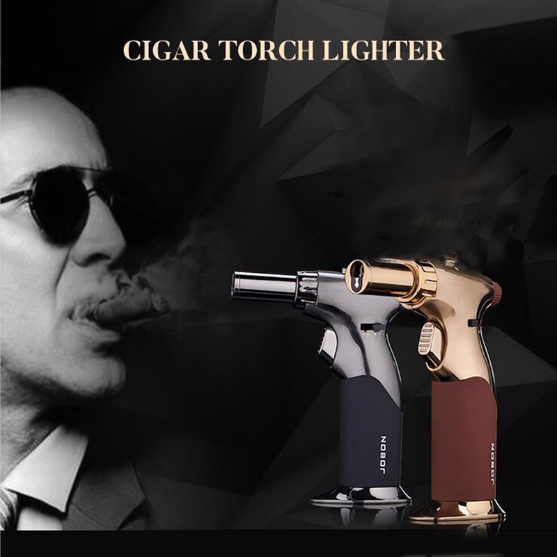 JOBON Torch Lighter, Double Flames Refillable Culinary Lighter with Continuous