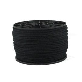 QNR 1/8 inch Black Cotton Tie Line/Theater Cord - 600 Foot Spool | Reinforced - Low Stretch - Unglazed