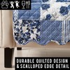 Great Bay Home Patchwork Scalloped Printed Furniture Protector Stain Resistant