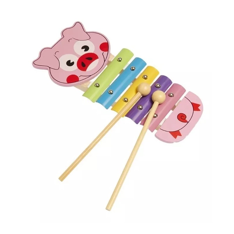 CL Xilófono Infantil Didáctico De Madera Cuenta Con 5 Notas