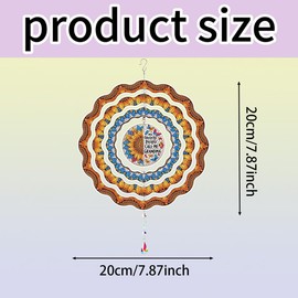 MaiYiYi - Kit de campanillas de viento de doble cara para colgar en el sol, para decoración del hogar, jardín, patio, patio trasero (7.87 x 7.87 pulgadas)