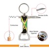 Multifunctional Bottle Opener Keychain Corkscrew Keychains - Carribean Countries -