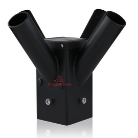 Four Head Bullhorn Adapter - for 4 inch Square Pole - Angled Up Design