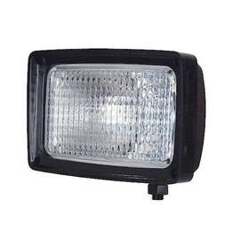 White Optronics Rectangular, White, Tractor and Utility Flood Light, Post Mount, Hard