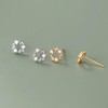 Silver 925 Silver Earrings, Gold, 18K Coating, Hypoallergenic, Circle, Wreath,