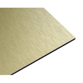 3mm Gold Brushed ACM Aluminium Composite Sheet (297mm x 210mm / A4)