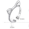 Bellitia Jewelry Cat Ring, Cute, Sterling Silver, 925 Cat, Paw,