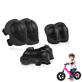Children's Knee Pads, 6-in-1 Professional Knee Pads, Protectors Set, Adjustable Knee Pads, Elbow Pads and Wrist Guards for 5-11 Years Old Toddlers Skating Cycling