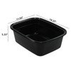 Haodehen 4-Pack Rectangle Wash Basins, 12 Quart Plastic Dish Pans,