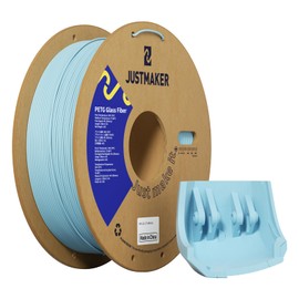 JUSTMAKER PETG Glass Fiber 3D Printer Filament, Updated Stronger Impact Resistance, Dimensional Accuracy +/-0.03mm, 1.75mm, 1kg, Macchiato Brown
