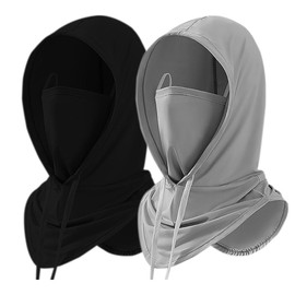 Lumbor37 Balaclava, Protección UV, Pasamontañas con Ganchos para Las Orejas, Braga Cuello De Verano, 2 Piezas Balaclava Solar, Camping y Senderismo para Hombres y Mujeres