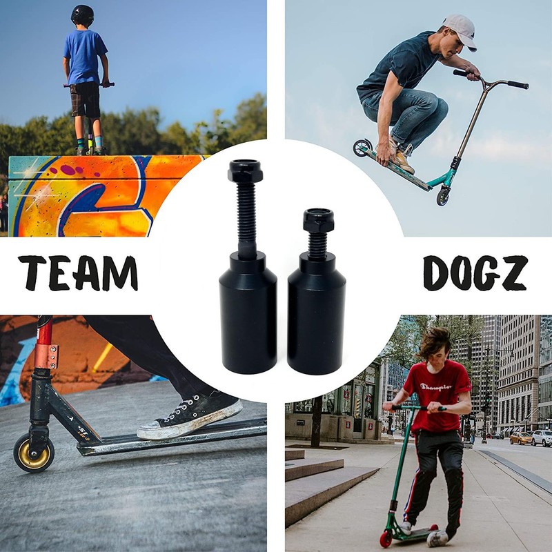 Team Dogz Colour Chrome Scooter Stunt Pegs - Pack of