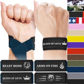 TECEUM Lifting Wrist Straps with Neoprene Padding Support – Navy Blue – Queen of Lifts – Heavy Duty Wrist Workout Straps For Men and Women – Ideal for Powerlifting, Strength Training, Bodybuilding