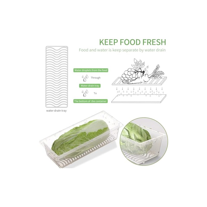 SILIVO 3-Pack Produce Storage Containers for Fresh Fruits & Vegetables