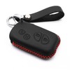 WFMJ Leather Smart 4 Buttons Key Fob Case Cover Chain