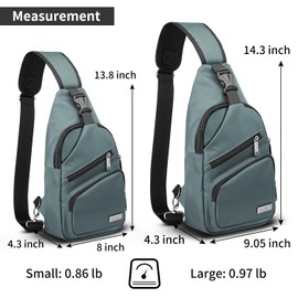 AMJ Crossbody Sling Bag Men Women, Casual Shoulder Backpack, Chest Daypack Satchel for Hiking Travel