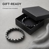 Hematite Bead Bracelet for Everyday Style – Geometric Metallic Stone