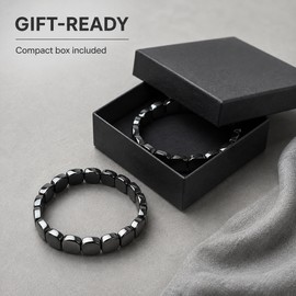 Hematite Bead Bracelet for Everyday Style – Geometric Metallic Stone Design for Men and Women