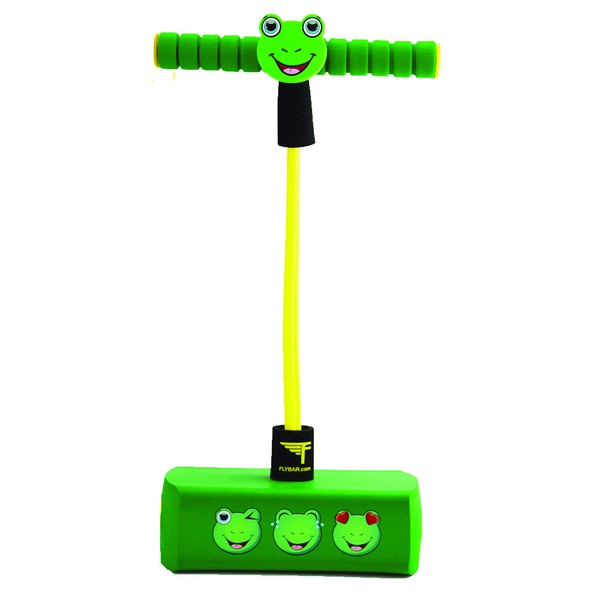 Flybar My First Foam Pogo Jumper for Kids Fun and Safe Pogo Stick for Toddlers, Durable Foam and Bungee Jumper for Ages 3 and up, Supports up to 250lbs (Frog)
