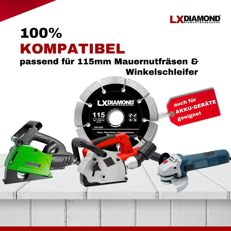 LXDIAMOND Diamond Cutting Disc 115 mm x 22.23 mm -
