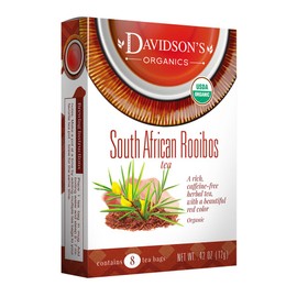 Davidson's Tea South African Rooibos, 8-Count Tea Bags , 0.42 Oz (Pack of 12)
