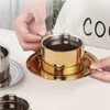 Coffee Cup Gold Fashionable Design Wearable Convenient Practical Stainless Steel