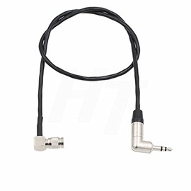 HangTon LTC Timecode UltraSync ONE DIN1.0/2.3 to 3.5mm Mini Jack Right Angle Cable for DSLR 45cm (R)