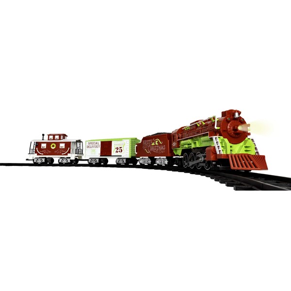 Lionel Home for The Holiday Ready-to-Play Set, Battery-powered Model Train Set with Remote