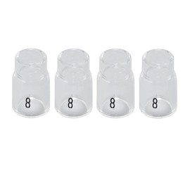 RIVERWELD TIG Quartz Nozzle Clear Glass Cups 13N12 8# 1/2" 12.5mm 13NQ12-8# for SR WP 9 17 18 20 25 26 TIG Welding Torches Pack of 4