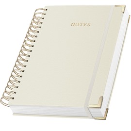 ALKALO Spiral Notebook Journal, 328 Pages Linen Hardcover College Ruled Notebook, Lined Thick Journals for Women Men, B5 Thick Spiral Journal for Writing, 100GSM Paper, Cute Notebooks for Work School