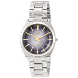 Citizen Q&Q QB78 Men's Wristwatch, Analog, Waterproof, Metal Band, multicolor (black / silver)