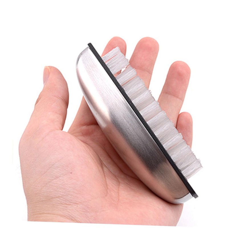 Ipetboom Pcs Stainless Steel Nylon Nail Brush Hand Nail Cleaning