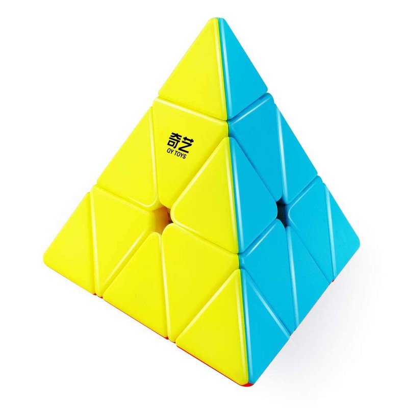 D-FantiX QYTOYS Qiming Pyramid Speed Cube Stickerless Triangle Cube 3x3