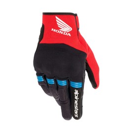 Alpinestars Honda Copper Men's Off-Road Motorcycle Gloves - Black/Bright Red/Blue/Large