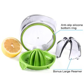 Citrus Juicer,Lemon Squeezer,Citrus Orange Squeezer Manual Hand Juicer Lime Press Anti-Slip Lid Rotation Reamer with Strainer and Container by Kasmoire