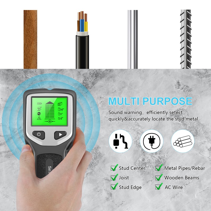 HW430 5 in 1 Stud Detector Wall Scanner Digital Handheld
