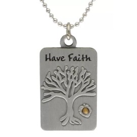 Sterling Gifts Mustard Seed Necklace, Tree of Life Necklace, Faith Necklace, Christian Necklace
