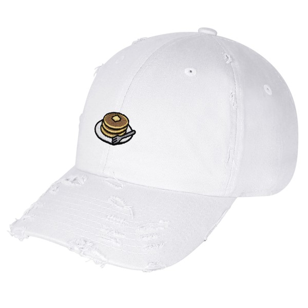 JPAK Pancakes Vintage Dad Hat Frayed Embroidered Cap Foodie Breakfast