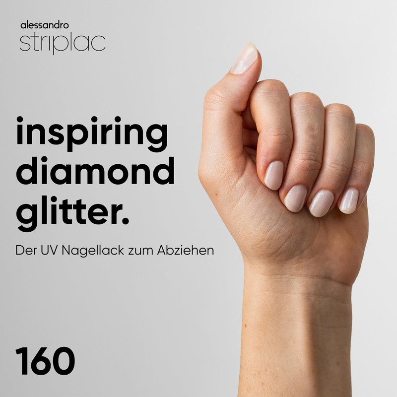 alessandro Striplac UV-Nagellack Inspiring Diamond Glitter - Deckend & Kratzfest