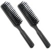 LUXXII (Pack 2) 7.5" Pocket Plastic Handle Nylon Bristles Brushes