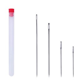 HEALLILY 20 piezas de agujas largas para agujas de coser a mano de ojo grande para hacer costuras de muñecas